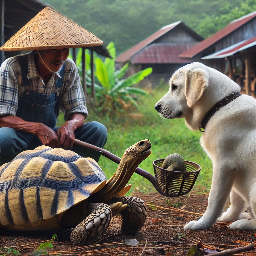 The Tortoise, the Dog, and the Farmer: A Lesson in Friendship