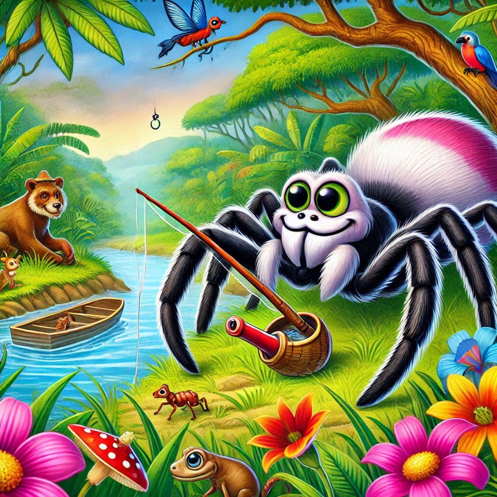 The Clever Revenge: How Ananse the Spider Tricked the Fish-Stealing Tiger - Traditional West African Story