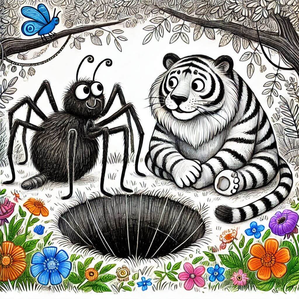 The Contest of Strength: How Ananse the Spider Tricked Tiger and Deer - West African Folk Tale