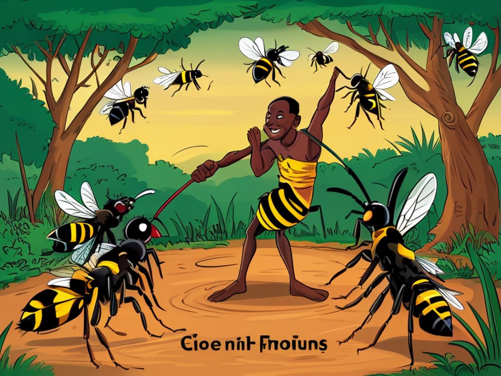 The Clever Gourd Trap: How Ananse Caught the Hornets - A West African Folk Story