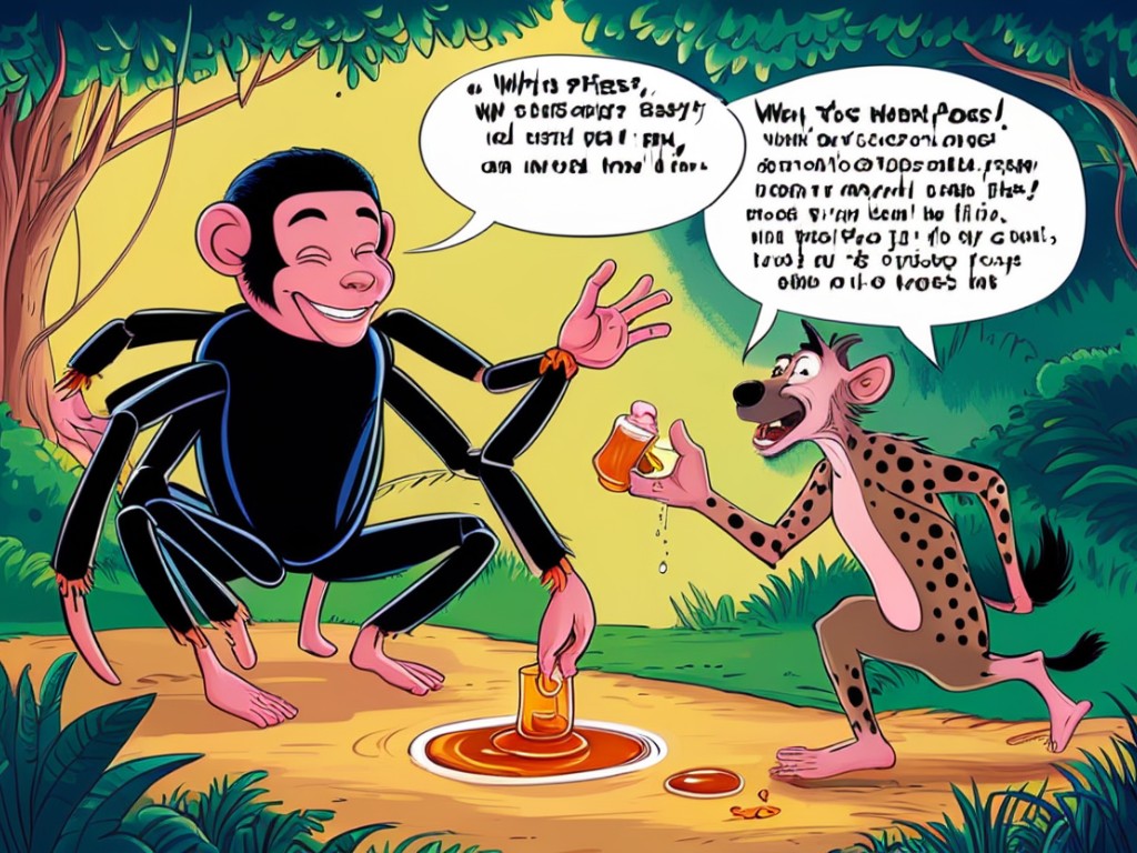 Ananse Tricks the Hungry Hyena with Sweet Golden Honey: A Classic African Folktale