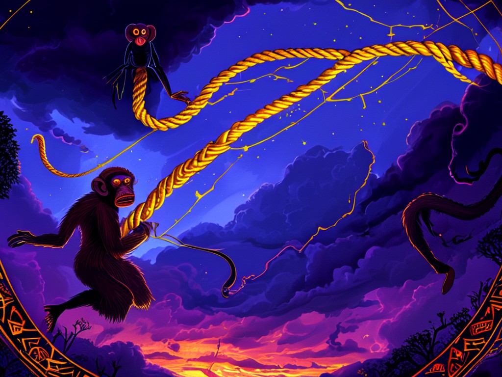 Ananse's Magical Rope and the Witch Monkey: A Dark African Folktale