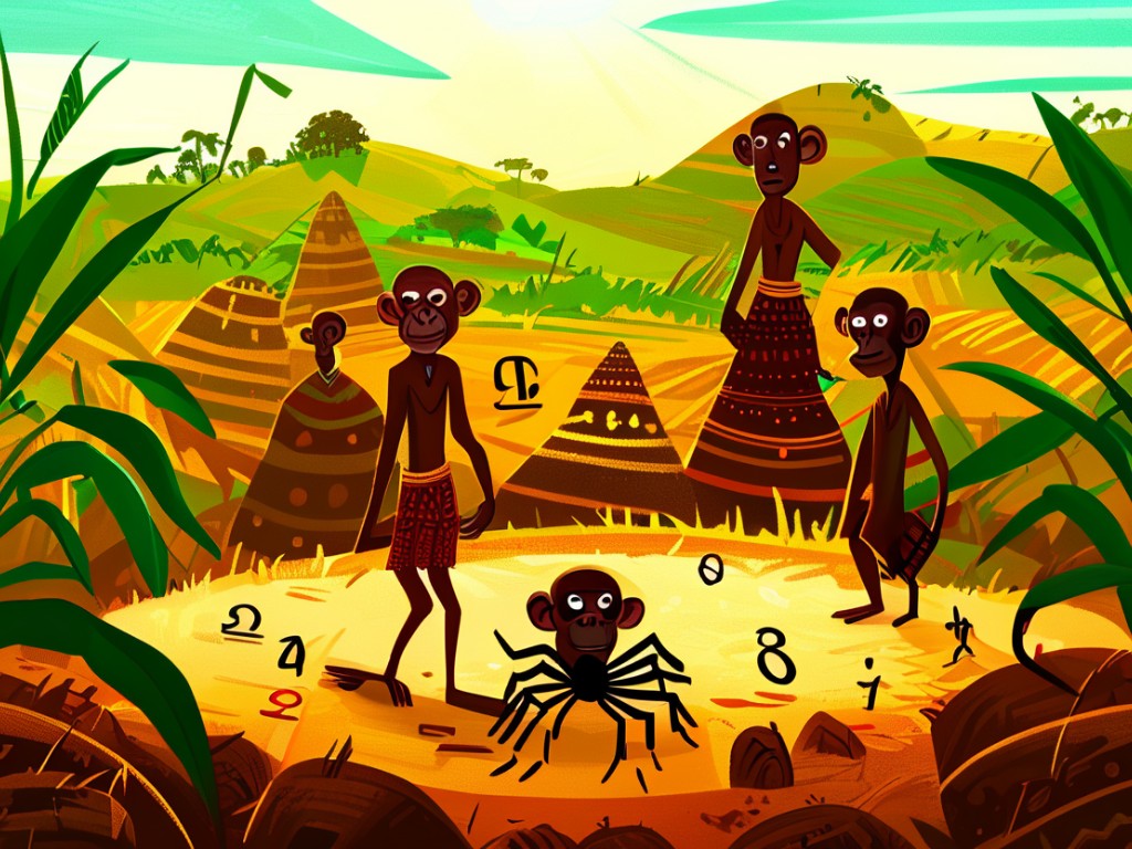 Ananse's Fatal Counting Trick: How Monkey Outsmarted Him - A Twisted African Tale