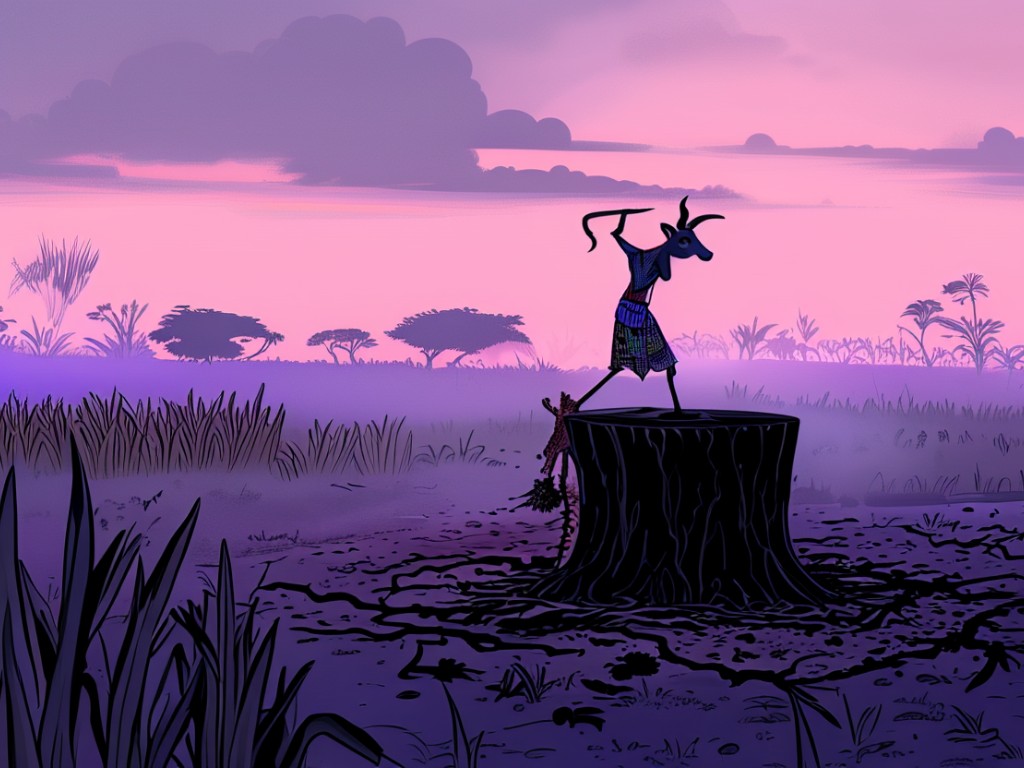 Ananse's Tar-Stump Trick: How the Spider Framed Goat for His Theft