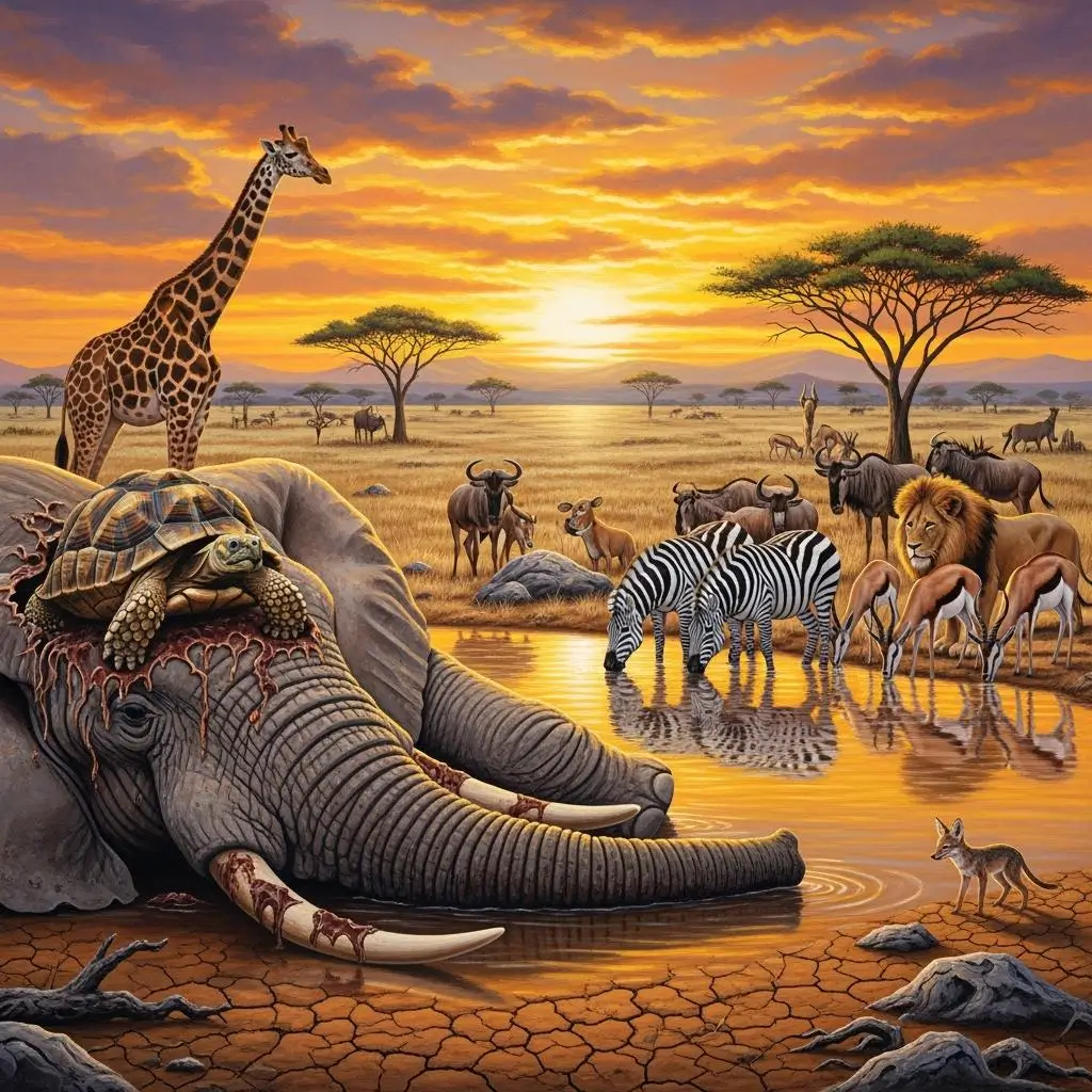 The Elephant, Rain, and Little Tortoise