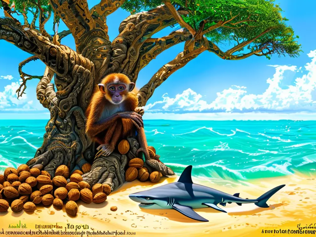 The Clever Monkey Who Outwitted a Shark