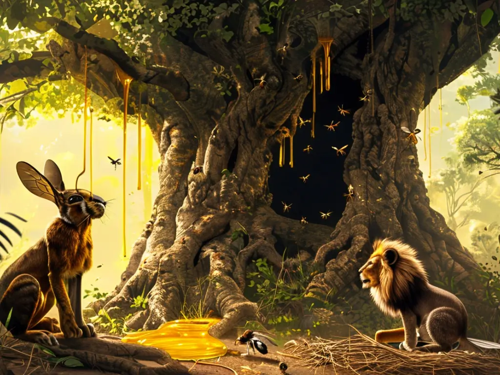 The Hare's Honey Heist - How Cunning Beats Strength