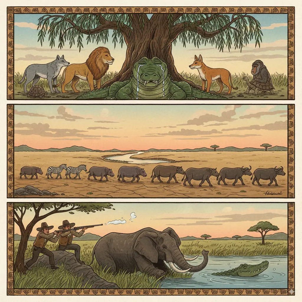 The Treachery of Crocodile: An African Folktale of Water, Lions, and Betrayal